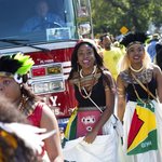 Colors and feathers at West Indian Day Parade 2