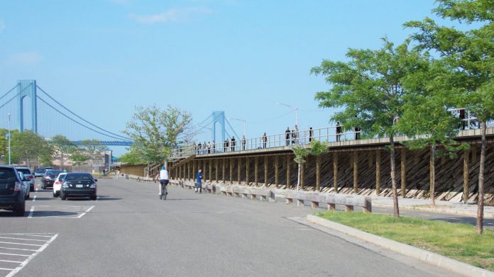 America is building another big wall. This one will protect New York