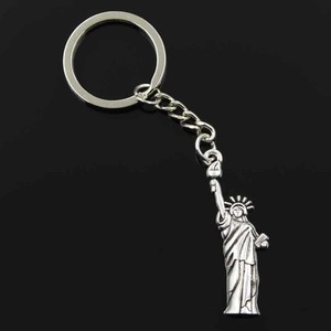 Fashion Keychain With Pendant - Statue of Liberty 2x0.6inch